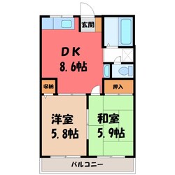 江曽島駅 徒歩12分 2階の物件間取画像